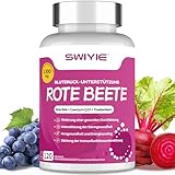 Swiyie Beet Root Komplex Kapseln – Rote-Bete-Extrakt mit Traubenkern & Coenzym Q10 | 1300 mg pro Portion | 120 Kapseln | Nahrungsergänzungsmittel