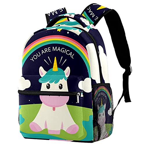 Sac à dos licorne mignonne avec cheveux arc-en-ciel, cadeau enfant idéal