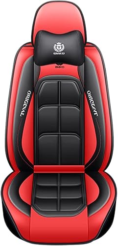 Ruberpig Funda de asiento de coche de cuero para Mazda 2 Mazda2 2007-2019, funda de cojín universal antideslizante, transpirable y suave, juego