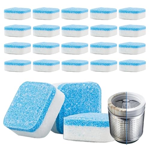 OIXYAZ Limpiador Lavadoras, 12 Tabletas,Pastillas Lavadora, Limpieza Profunda y Antical, 4 en 1 para Lavadoras HE, de Carga Frontal y Superior, Elimina Olores y Residuos, Seguro para Fosas Sépticas