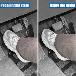 OceanicEcho Portable Left Foot Accelerator Pedal for Handicap Disabled Injured Stroke Drivers Gas Pedal LFGP Fixable Drive Assist (Jet Black)