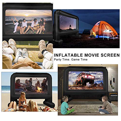 Inflatable Movie Screen Outdoor, Outtoy Inflatable Projection Screen With Quiet Fan And Storage Bag, Easy Set Up, Mega Blow Up Screen For Backyard Movie Night, Theme Parties, Celebrations-16Ft #TOP1