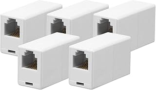 iMBAPrice RJ12 / RJ11 6P6C Straight Telephone Inline Coupler (5 Pack)