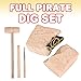ArtCreativity Pirate Treasure Dig Kit for Kids - Gem Excavation Set with Digging Tools - Interactive Excavating Toys - Great Birthday Gift Idea, Contest Prize for Boys and Girls