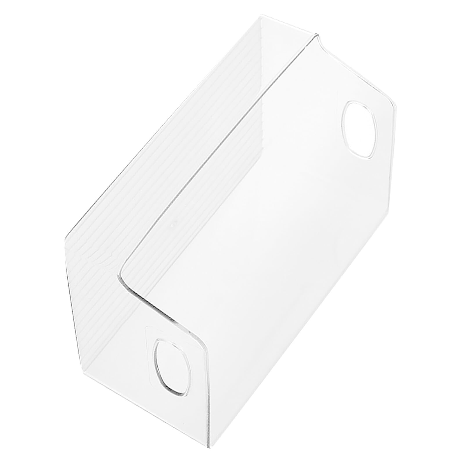 Bacs de rangement transparents en plastique avec anses pour bureau