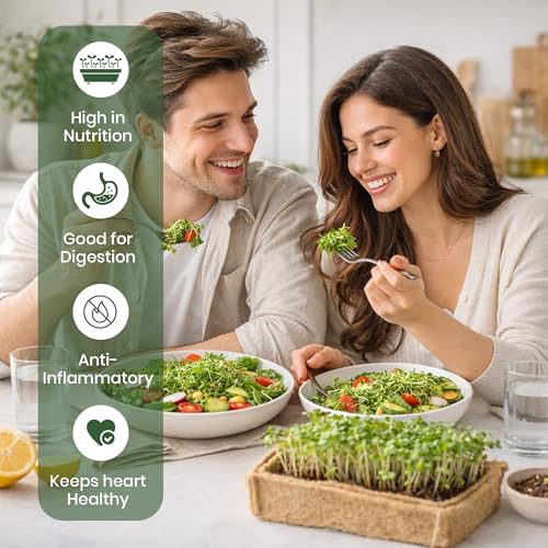 Image of Microgreens Grow Set Seeds | Complete Gardening Package Jute Trays, Cocopeat, Spray Trimmer Tools | Fresh Harvest Living Spaces, Balcony, Terrace Countertop Cultivation