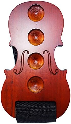 MOREYES Cello Endpin Stopper Wooden Anchor Rest for Cello Anti Slip (Red)