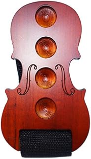 MOREYES Cello Endpin Stopper Wooden Anchor Rest for Cello Anti Slip (Red)