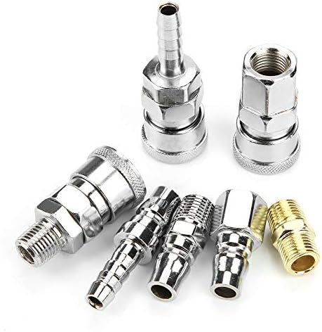 Miniatura 4 de Acoplamiento de aire industrial de 1/4 de pulgada 18 uds. Acoplador rápido hembra macho rosca japonesa de aire para sistemas y equipos de compresor