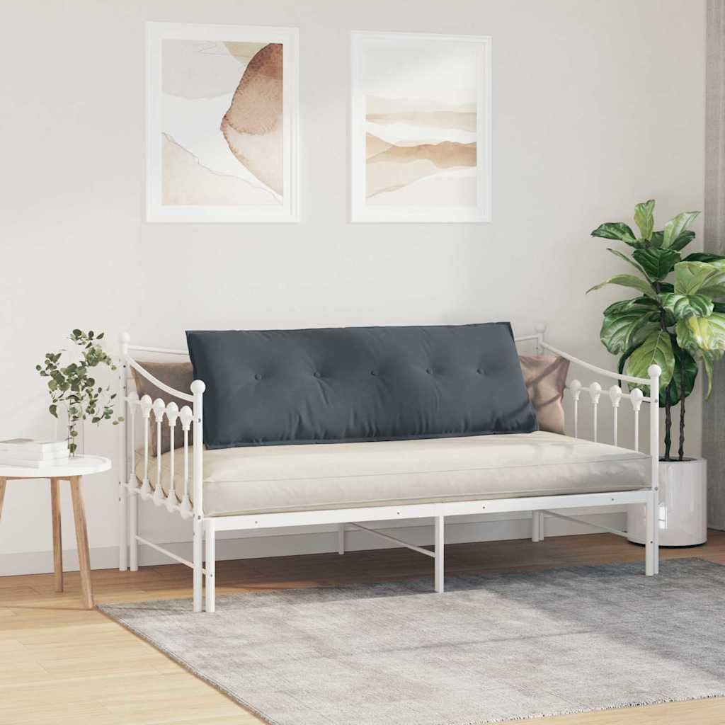 vidaXL Coussin de Dos Gris foncé 140 x 50 cm Tissu en Velours côtelé