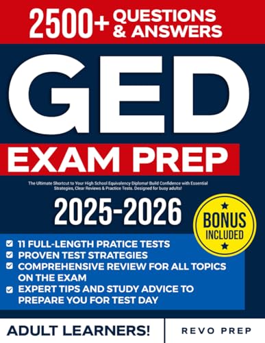 Compare Textbook Prices for GED Exam Prep for Adult Learners: The Ultimate Shortcut to Your High School Equivalency Diploma! Build Confidence with Essential Strategies, Clear Reviews & Practice Tests. Designed for busy adults ISBN 9798298723527 by Prep, Revo,Collins, Rose