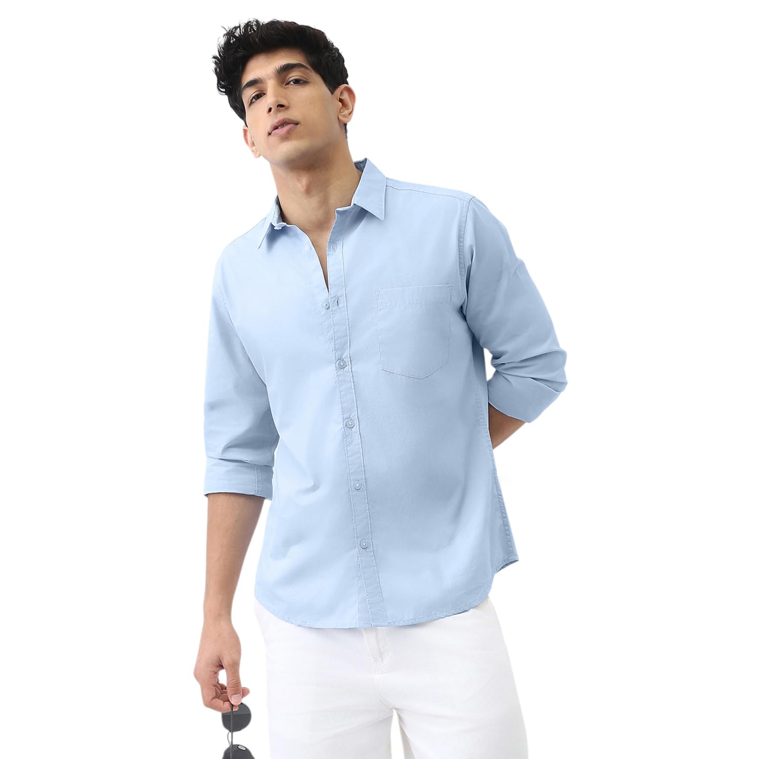 urbano fashion Men's Cotton Full Sleeve Regular Fit Casual Solid Shirt-picture-40