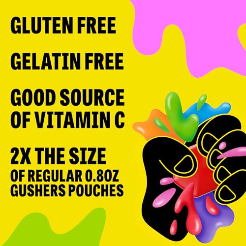 Image of Gushers Tropical Fruit Flavored Snacks, King Size Pouches, 10 ct, 19 oz
