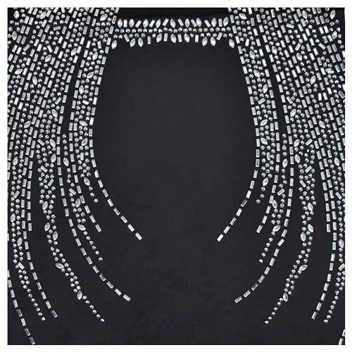 Image of Jigfar Women Sexy Embellished Rhinestone Bodycon Jumpsuit Mesh See Through Patchwork Birthday Party Night Out Clubwear