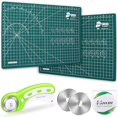 Chunful 5 Pcs Rotary Cutter Set 2 Pcs A4 Self Healing Cutting Mat...
