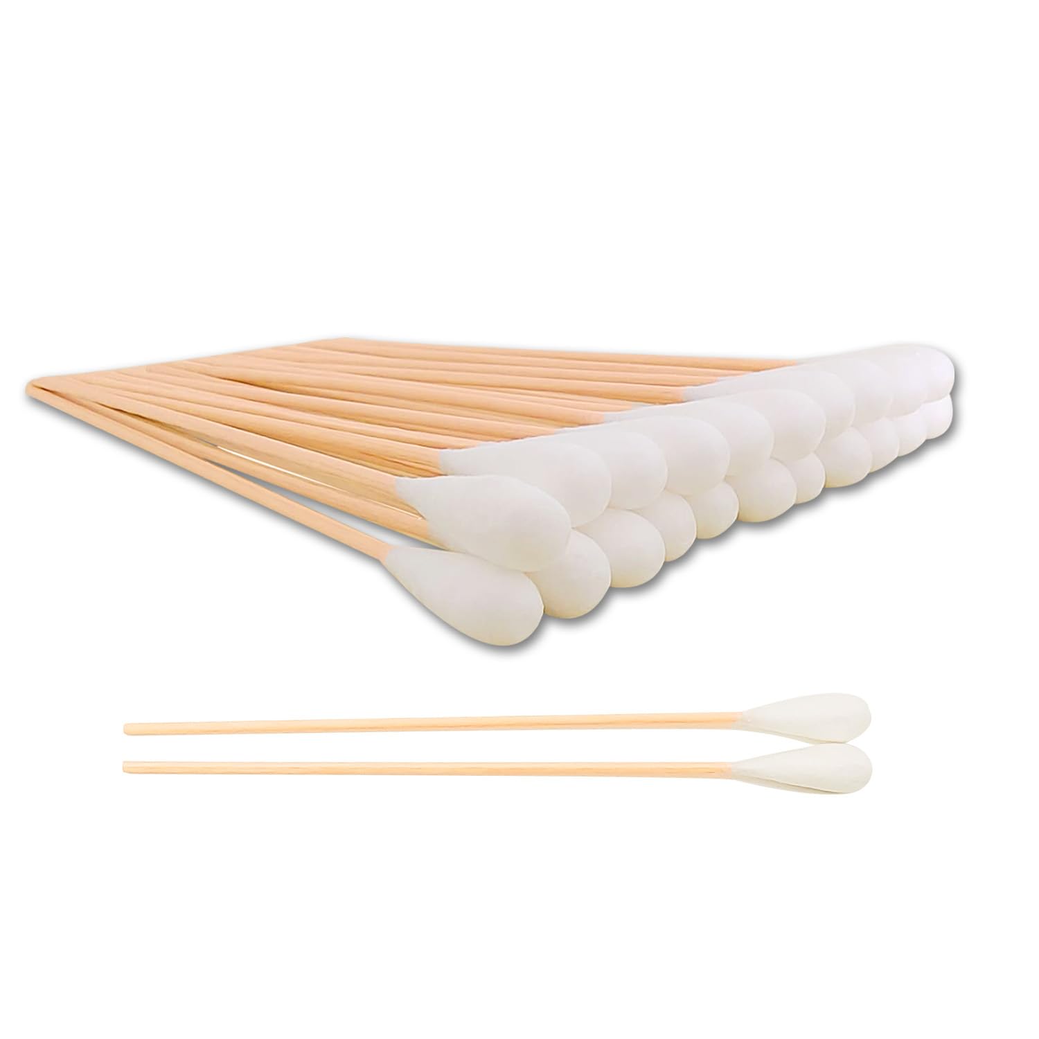 6 Inch Long Large Cotton Swabs 150pcs Large Cotton Buds with Bamboo Handle for Dogs Specifically Designed for