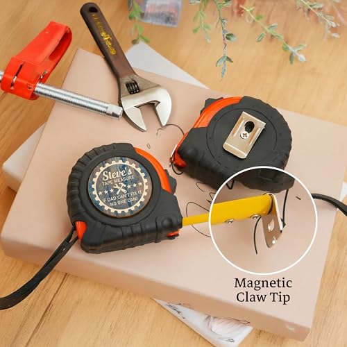 Cinta métrica personalizada para papá con nombre miniatura 3