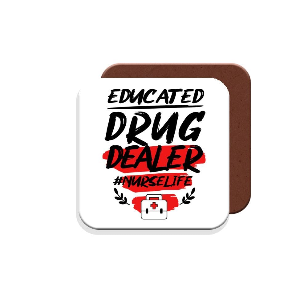 Coaster Gift for Doctor Educated Drug Dealer #Nurselife - Giftset - Made by MUGGZ in The UK