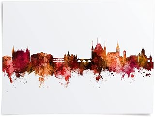 Thun Switzerland Skyline art print poster, unframed -3711