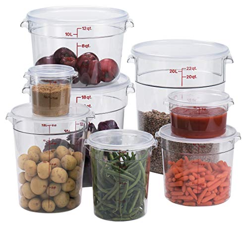 Image of Cambro (RFSCW22135 22 qt Round Polycarbonate Food Storage Container - Camwear (Pack of 6)