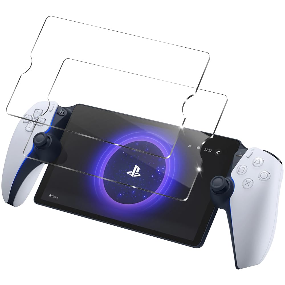【Huy】PlayStation Portal フィルム【2枚セット】ガラスフィルム2枚 PS Portal 用の 強化ガラス 硬度9H 厚さ0.26 旭硝子製素材 保護フィルム PS Portal 保護フィルム キズ防止 飛散防止 気泡防止 反射防止 汚れに強い 自動吸着 高 精細 2.5D ラウンドエッジ加工 対応 PlayStation Portal