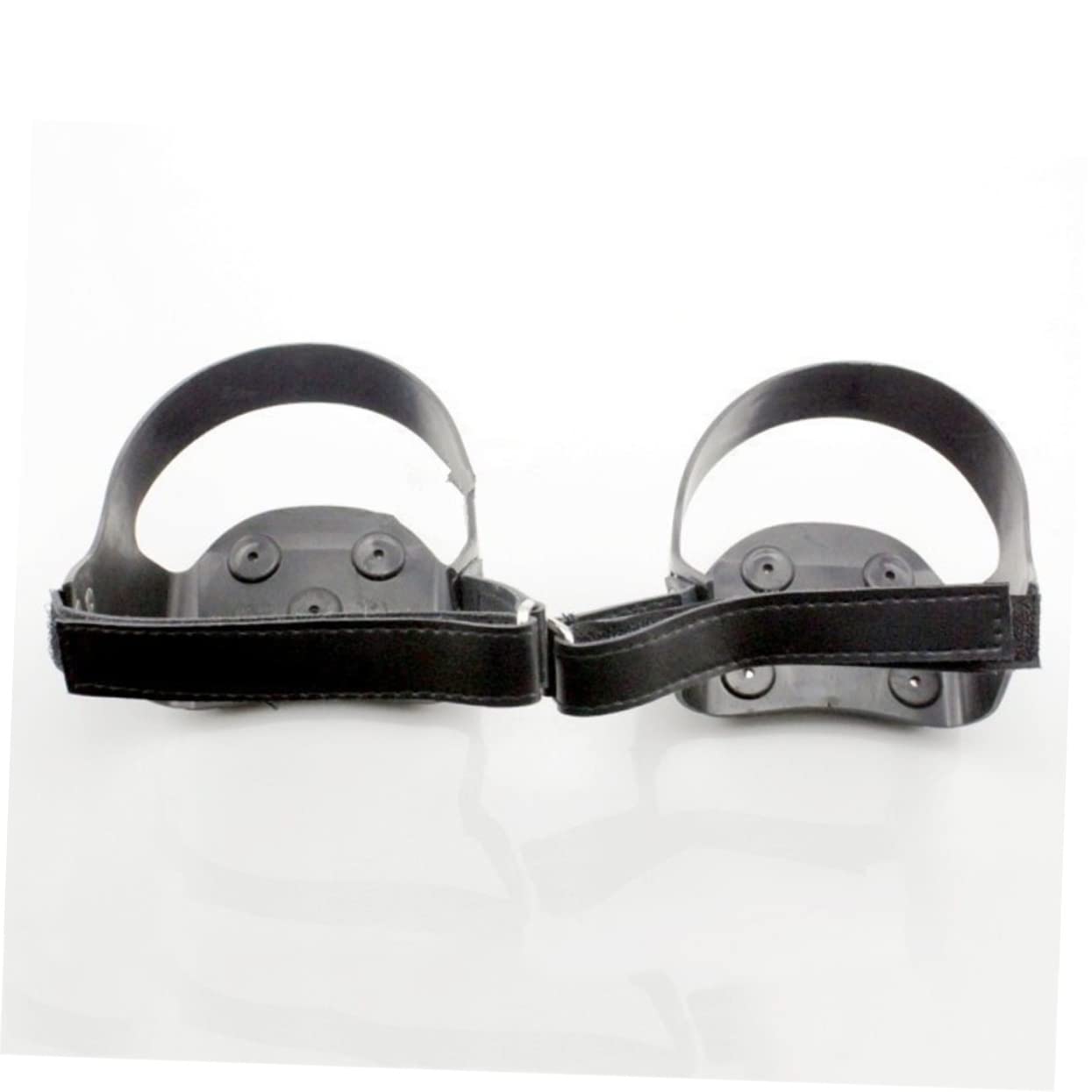 Gatuida Ramponcini in Silicone a 5 Denti per Scarpe da Trekking, Protezione Antiscivolo per Escursioni su Neve e Ghiaccio, Nero, per Pesca su Ghiaccio