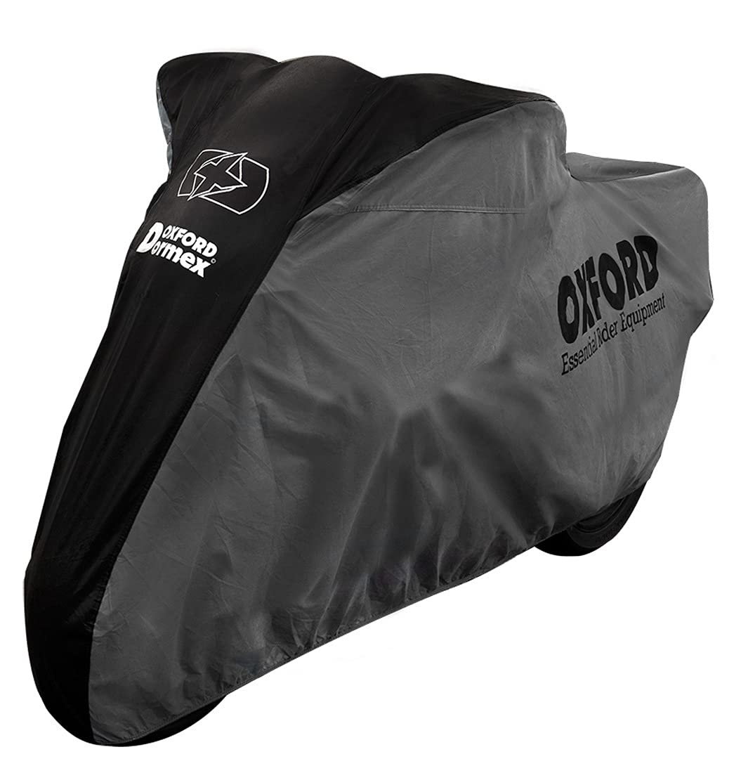 Oxford Dormex Indoor Motorcycle Dust Cover XL Motorbike Covers Black Grey