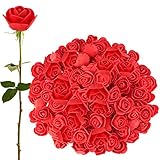 Faxco 200 PCS Mini Artificial Rose, DIY Wedding Artificial Floral, Fake Rose Heads, Foam Artificial...
