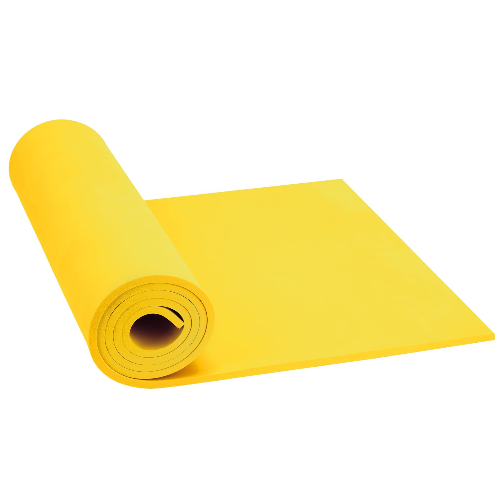 Do²ping Yellow Eva Foam Sheets roll, 6mm eva Craft Foam 49''x13.9'' High Density 86kg/m3 for Halloween Cosplay DIY project