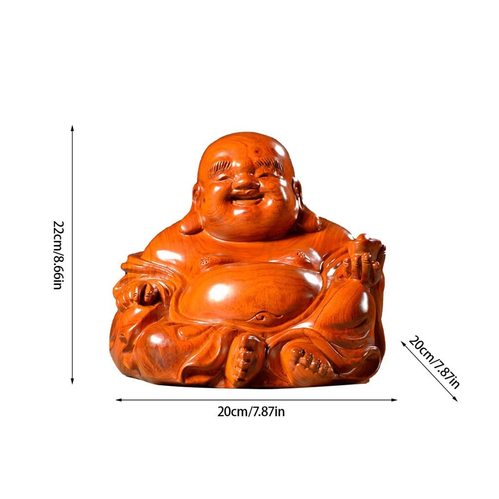 Posąg Buddy do wnętrz Figurka Buddy Ozdoby z drewna palisandrowego Budda Maitreya Dekoracja domu Figurka Buddy Ozdoby z litego drewna Medytująca Statua Buddy Figurka Rzeźba