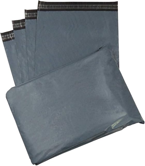 Triplast 12 x 16-Inch Plastic Mailing Postal Bag - Grey (Pack of 100)