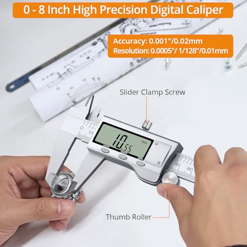 Kit profesional con calibrador digital Neoteck 6 y 8 pulgadas miniatura 6