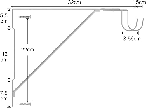 Miniatura 2 de Eau - Estante de armario con gancho ajustable y soportes para barra, 4 paquetes de soporte de barra de armario resistente blanco para almacenamiento