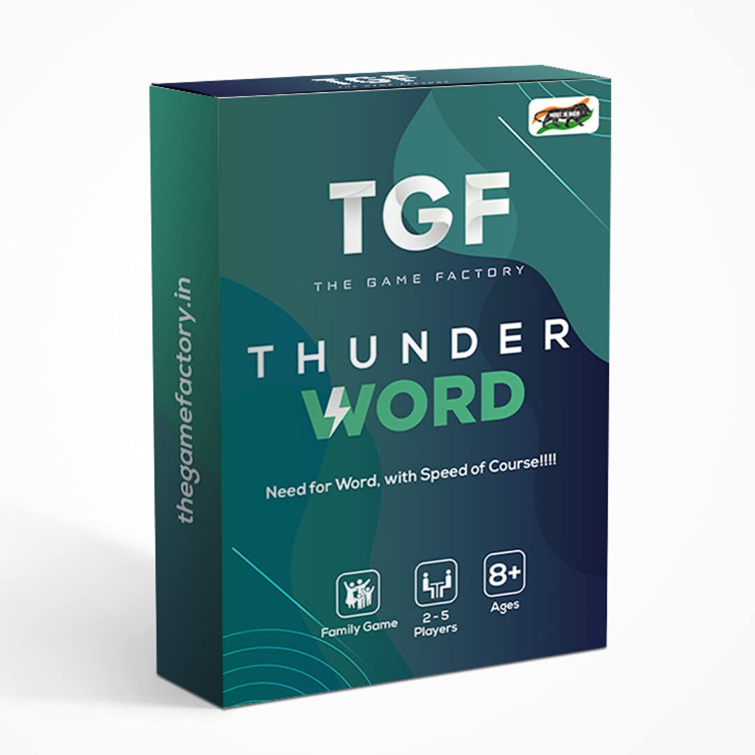 The Game Factory Thunder Word Card Game - Gift for Ages 8 and Up - Brain Development Educational Game - Fun Fast Learning Activity Card Game - Best Return Gift for Birthday (B09DBV27JD) Amazon Price History, Amazon Price Tracker