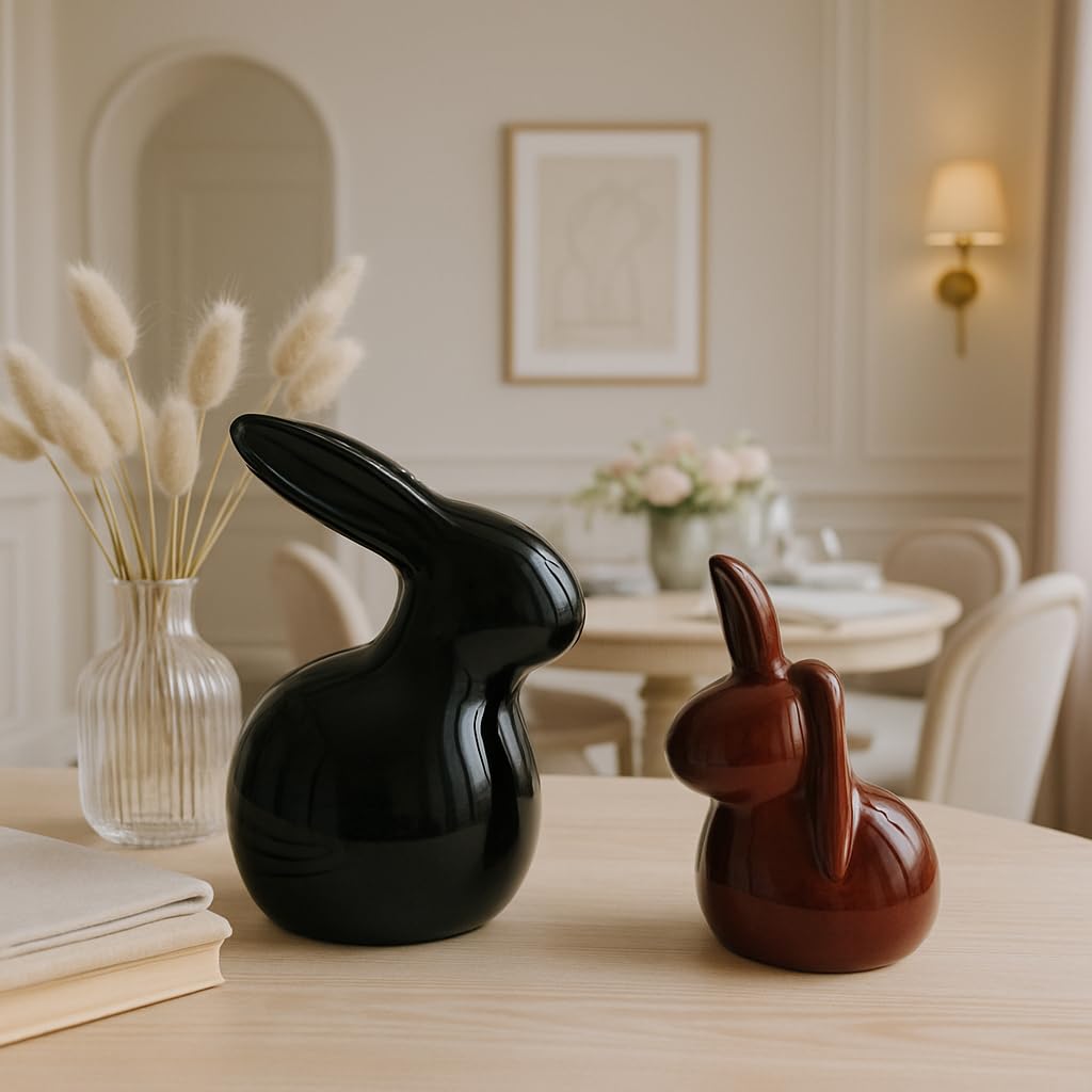 Lucky Deer Family Statue - Home Decor Ceramic Figures -16