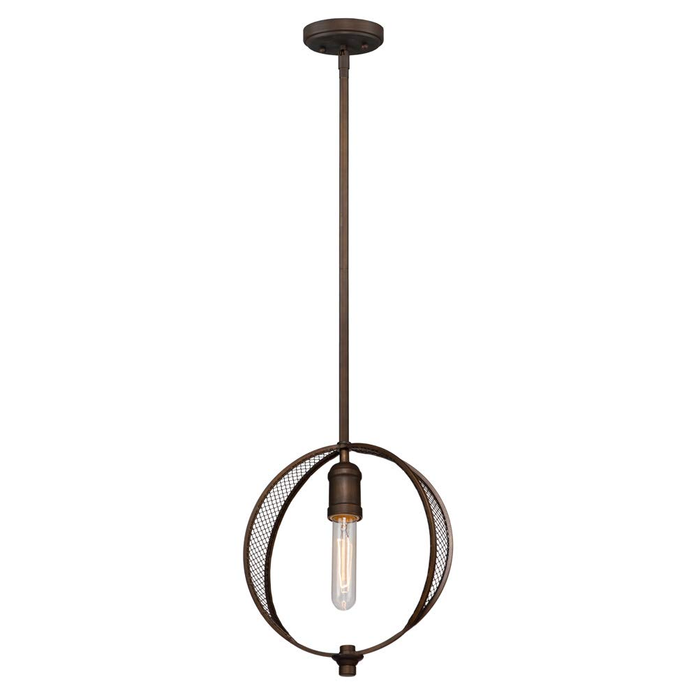 Artcraft Lighting AC10901OB Transitional One Light Pendant from Linden Collection in Bronze/Dark Finish, 11.00x9.75x3.09