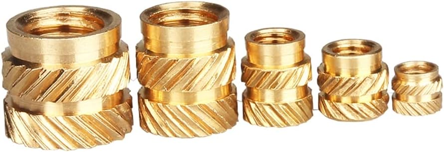 3D Printing Brass Nuts, Hot Melt Nut M2 M2.5 200Pcs Insert Knurled Nuts Brass Hot Melt Inset Nuts Heating Molding Copper Thread Inserts Nut (Size : M2x3x3.2) (Size : M2x3.5x3.5)