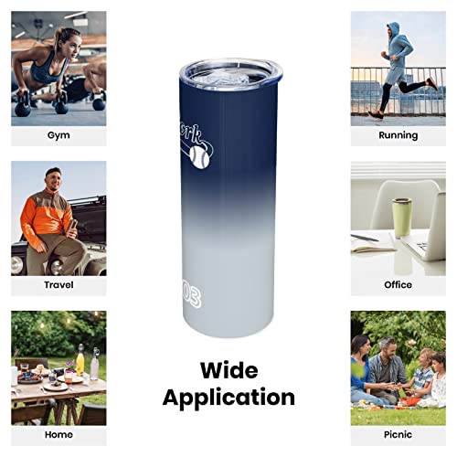 Ebbugas New York Est 1903 Tumblers 20Oz Straight Skinny Car Cups Sports Travel Coffee Mug, Stainless Steel, Insulated,Classic Collection Gifts For Men Women Fans. #TOP3
