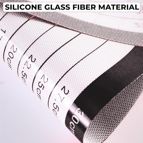 Image of Kraptick Silicone Pie Crust Rolling Mat Oven Liner with Measurement, Cake Baking Silicone Sheet,Pizza Baking Silicone Sheet, Silicone Dough Kneading Mat, Non-Stick Reusable Cake Pan Mat (DMFP585)