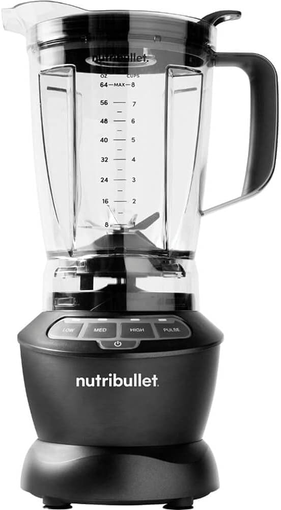 Countertop Blender for Shakes, Smoothies, Food Prep, and Frozen Blending, 64 Ounces, 1200 Watt, Dark Gray NBF50400