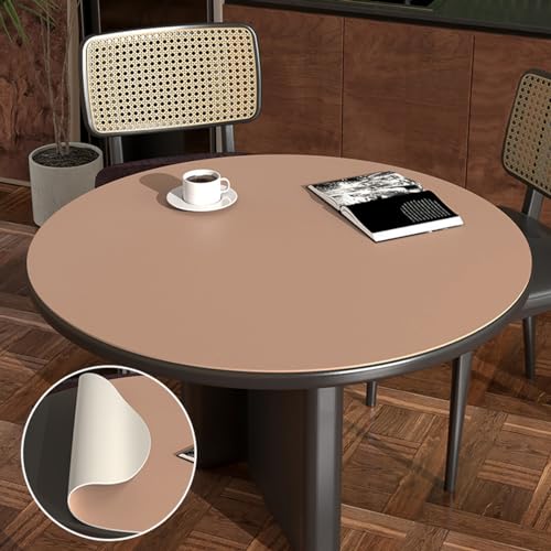 Nappe ronde PU imperméable contre rayures et taches de table 100cm