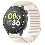 GIOPUEY Cinturini Compatibile con COROS Pace 3, Nylon Traspirante Sport Loop Cinturino in Morbido Nylon Intrecciato Strap Band - Beige