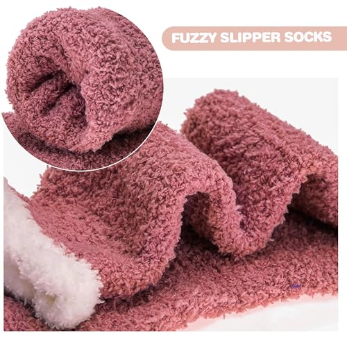 Image of EBMORE Womens Fuzzy Socks Fleece Fluffy Cabin Plush Warm Sleep Soft Cozy Winter Adult Socks