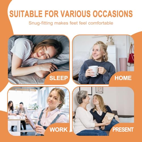 Image of floconssy Fuzzy Socks for Women Gifts, Fluffy Cozy Plush Soft Slipper Socks for Fall Winter Christmas Warm Home 5 /6 Pairs