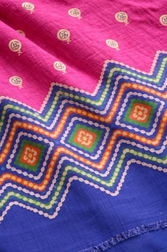 Image of Women's Cotton Blend Unstitched Kurti Set for Women | A-Line Style Dress Material | 2-Piece Traditional Ethnic Wear Suit Fabric