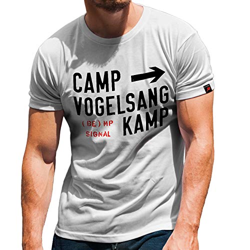 T-shirt Camp Vogelsang 31403 Armée belge Ordensburg Eifel vêtement blanc Large