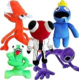 5Pcs Rainbow Friends Plush Toy,2023 New Horror Game Rainbow Friends Plushies Toy Minifigure, Cake To