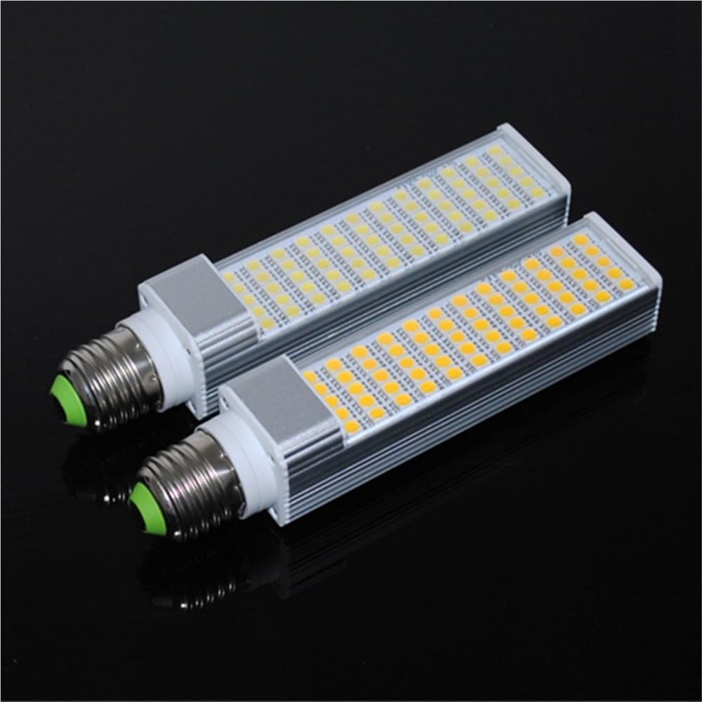 Wide Voltage Lights 20pcs lot AC85 110V 1000Lumens 52 LEDs 5050 SMD 12W E27 G24 LED Horizon Down — view 4