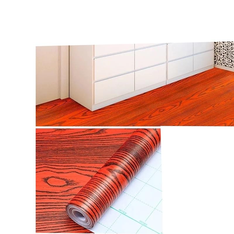 Pavimenti in PVC Autoadesivi Adesivi Autoadesivi Spessi For Pavimenti Di Cucina, Camera Da Letto, Soggiorno, Piastrelle Impermeabili E Antiscivolo(Rosewood,5mx60cm)