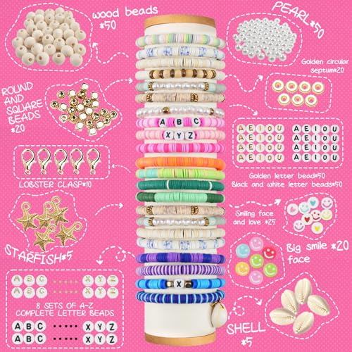Lynnmos 6000 pcs Clay Beads Bracelet Making Kit - Image 3